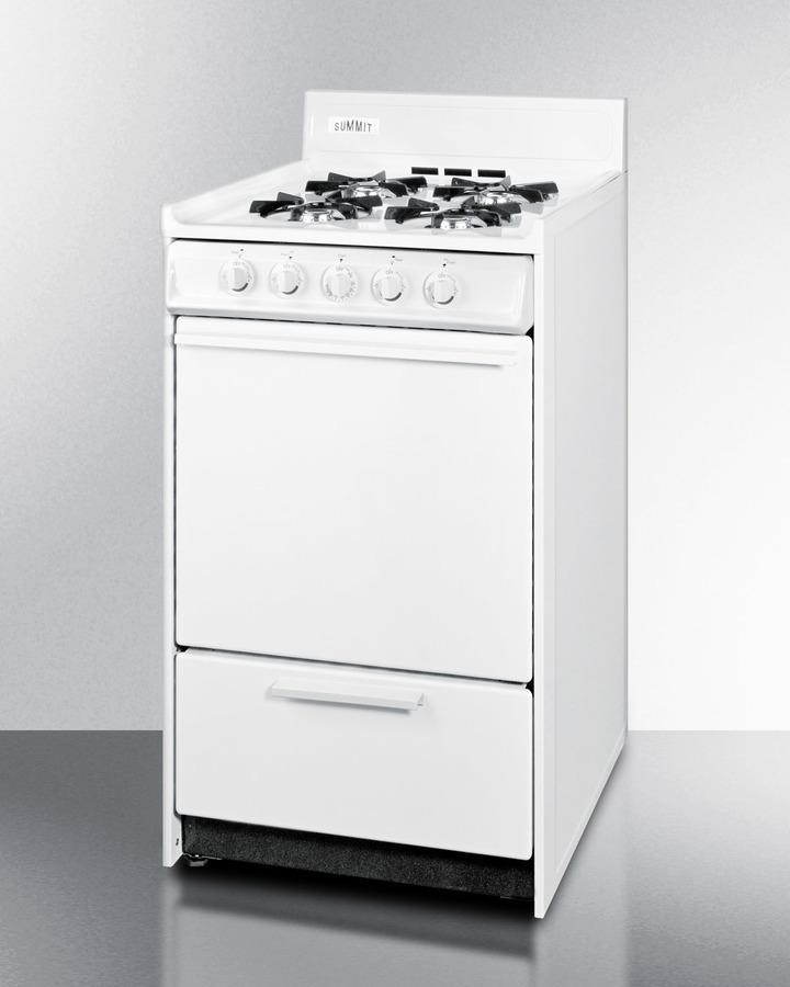 20" Wide Propane Gas Range, Battery Start