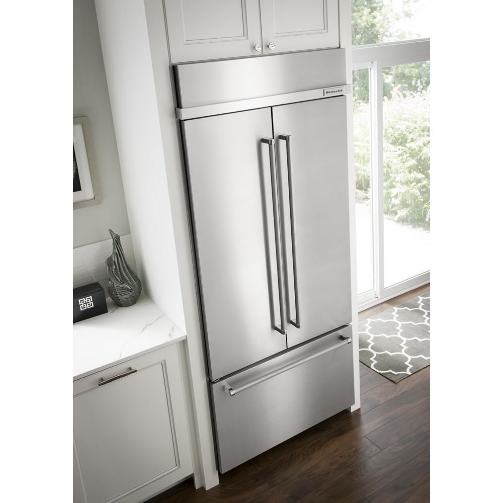 24.2 Cu. Ft. 42" Width Built-In Stainless French Door Refrigerator with Platinum Interior Design