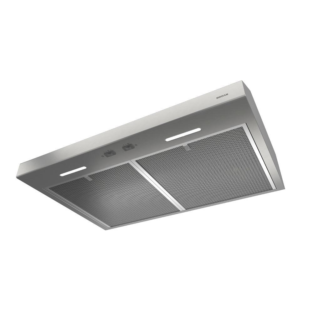 Broan 36-Inch 300 Max Blower CFM 1.5 Sones Stainless Steel Range Hood ENERGY STAR® certified