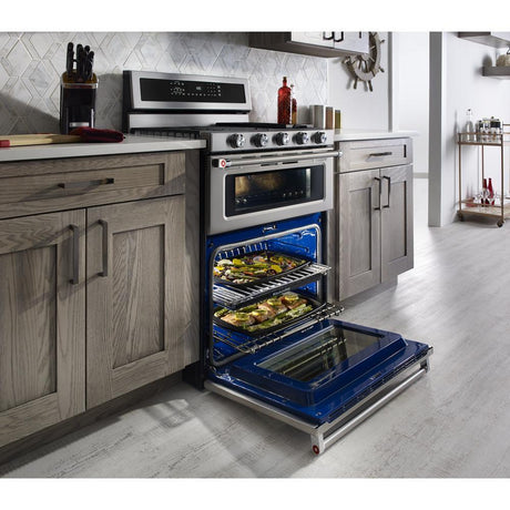 30-Inch 5 Burner Dual Fuel Double Oven Convection Range