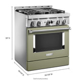 KitchenAid® 30'' Smart Commercial-Style Gas Range with 4 Burners