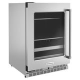 24" Beverage Center with Glass Door and Metal-Front Racks