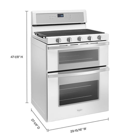 6.0 Cu. Ft. Gas Double Oven Range with EZ-2-Lift™ Hinged Grates