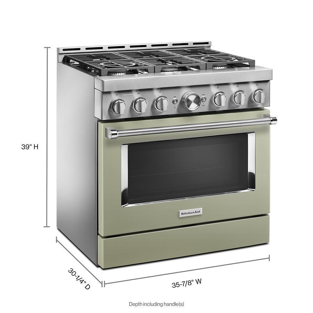 KitchenAid® 36'' Smart Commercial-Style Gas Range with 6 Burners