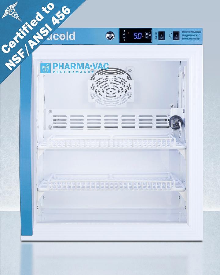 2 CU.FT. Compact Vaccine Refrigerator, Certified To Nsf/ansi 456 Vaccine Storage Standard