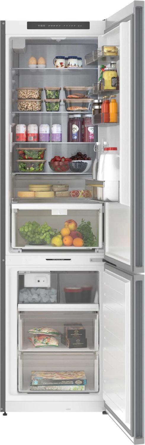 800 Series Freestanding Bottom Freezer Refrigerator 24" Easy Clean Brushed Steel