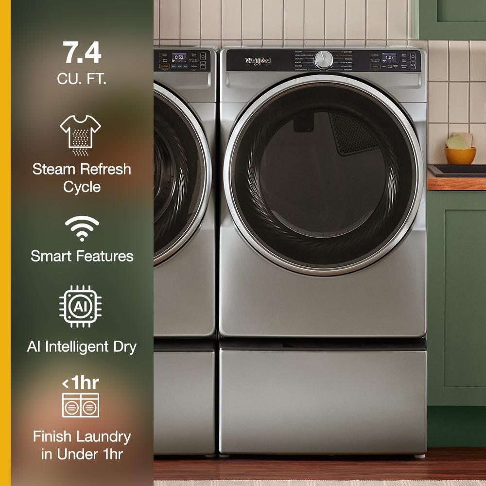 7.4 cu. ft. Smart Front Load ENERGY STAR® Electric Dryer with Steam Capabilities