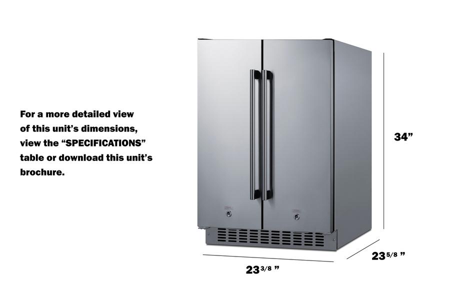 24" Wide Built-in Refrigerator-freezer