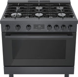 800 Series Dual Fuel Freestanding Range 36" Black Stainless Steel