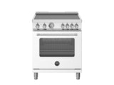 30 inch Induction Range, 4 Heating Zones, Electric Oven Bianco Matt