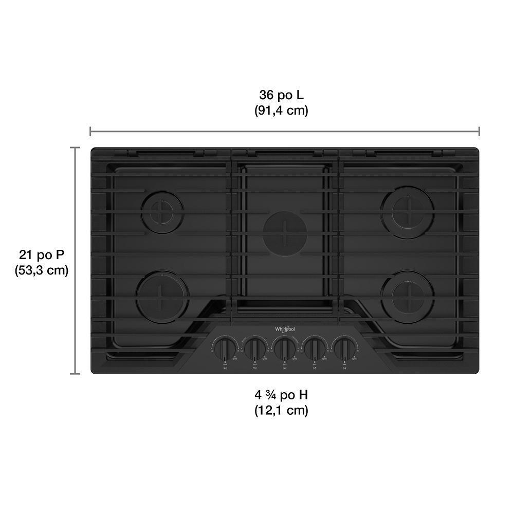 36-inch Gas Cooktop with EZ-2-Lift™ Hinged Cast-Iron Grates