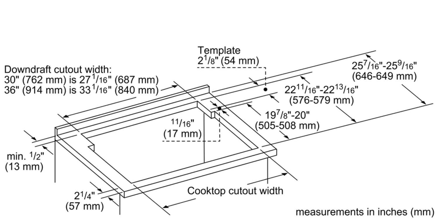 800 Series Downdraft Ventilation 30" Stainless Steel