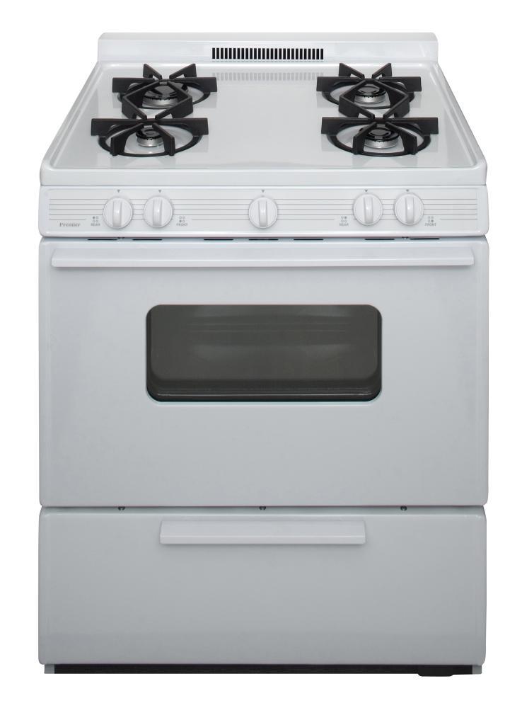 30 in. Freestanding Battery-Generated Spark Ignition Gas Range in White