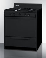 30" Wide Gas Range, Open Burners