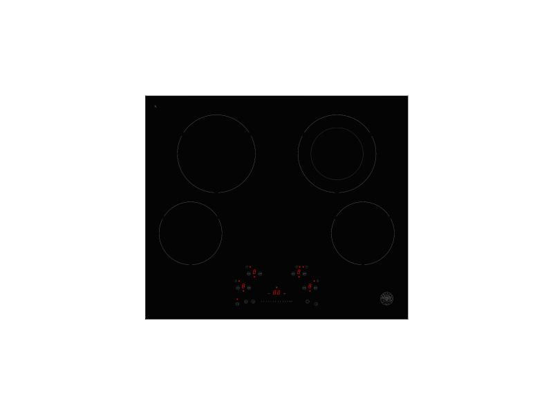 24 Ceran Touch Control Cooktop 4 heating zones Nero