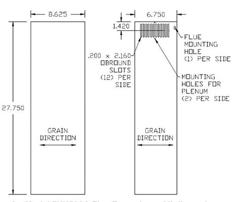 Optional Flue Extension for B58 Range Hoods in Stainless Steel