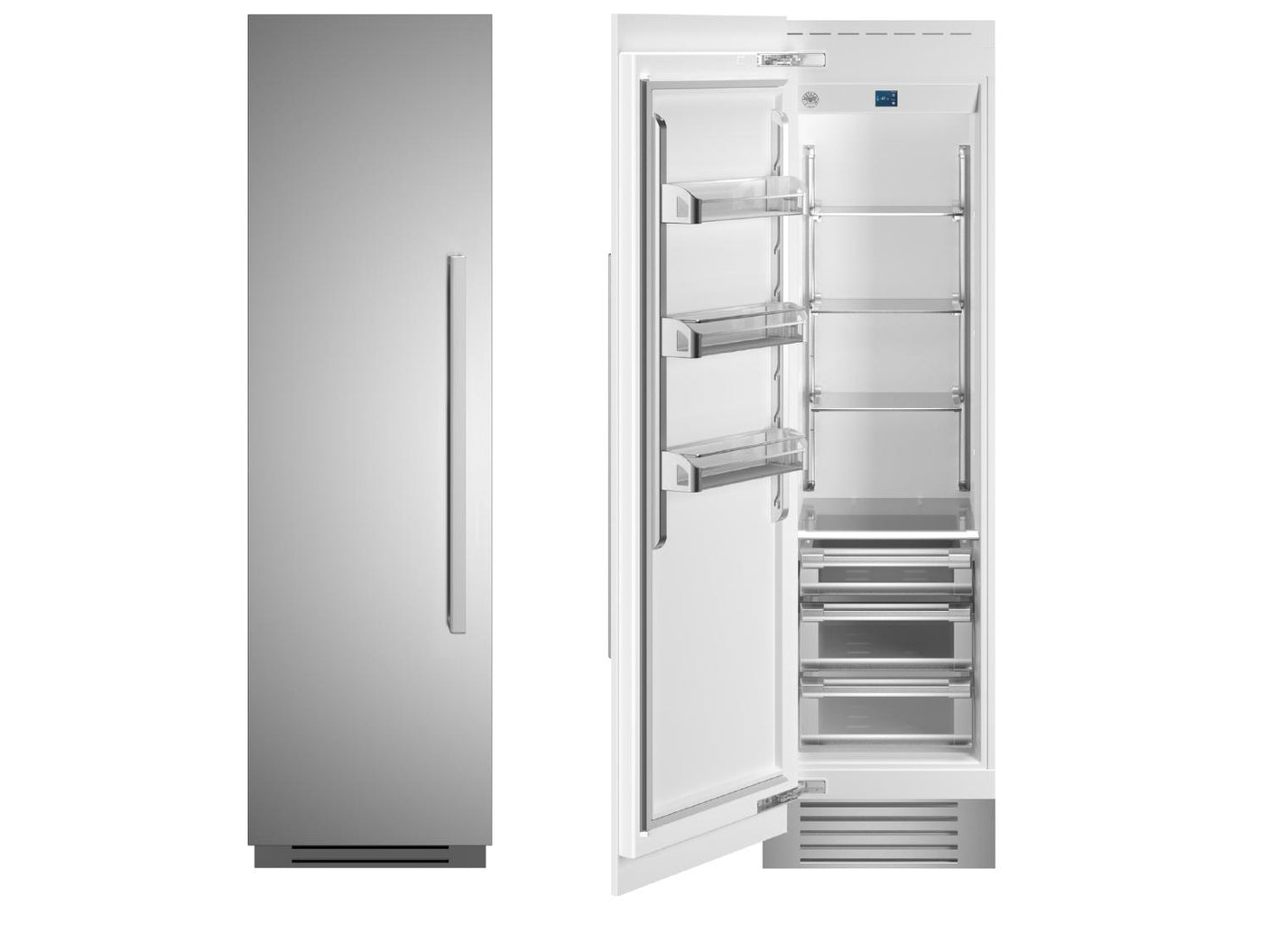 24" Built-in Refrigerator column - Stainless - Left hinge