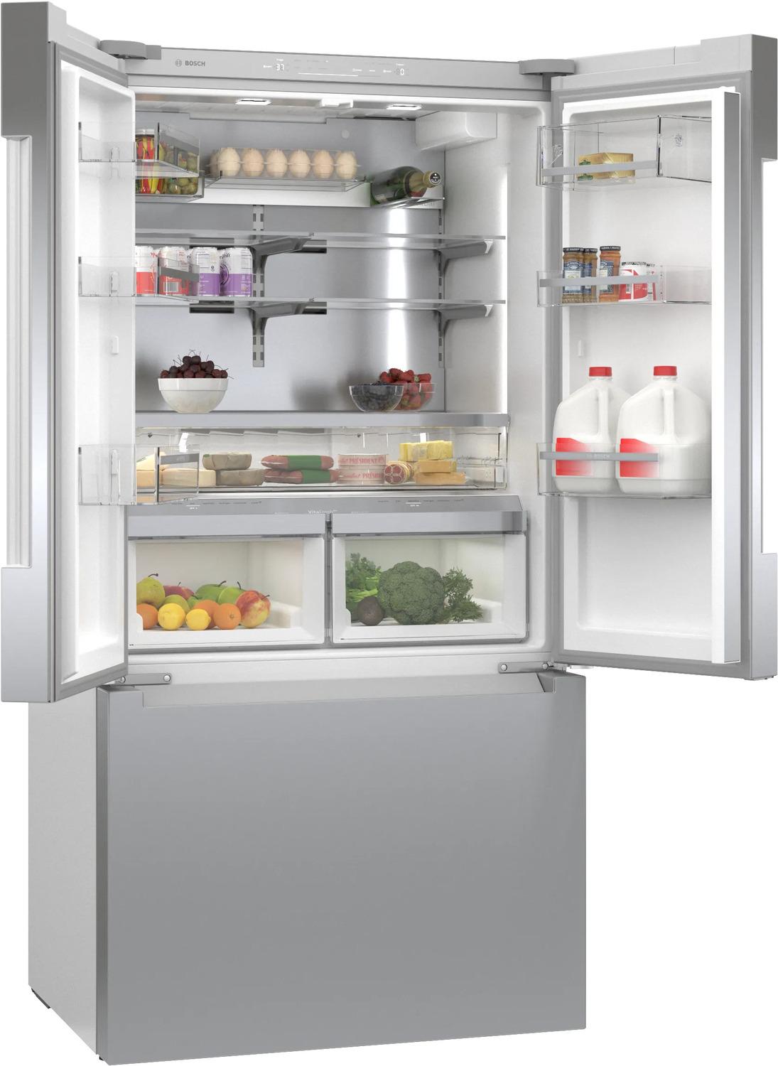 800 Series French Door Bottom Mount Refrigerator 36" Stainless steel (with anti-fingerprint)