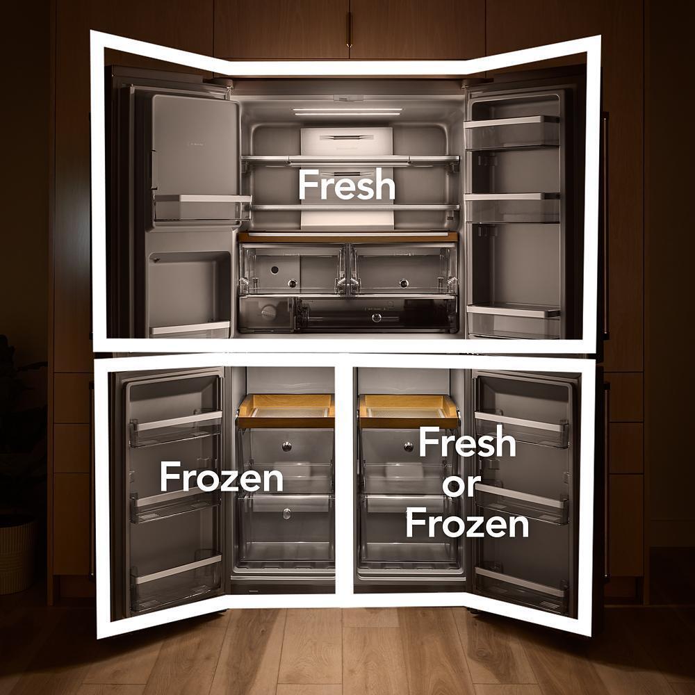 36" Counter-Depth 19.4 Cu Ft 4-Door Refrigerator with Flexible Temperature Zone in PrintShield™ Finish