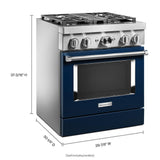 KitchenAid® 30'' Smart Commercial-Style Dual Fuel Range with 4 Burners