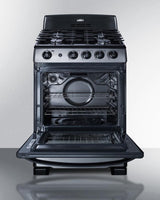 24" Wide Gas Range & Convertible Hood