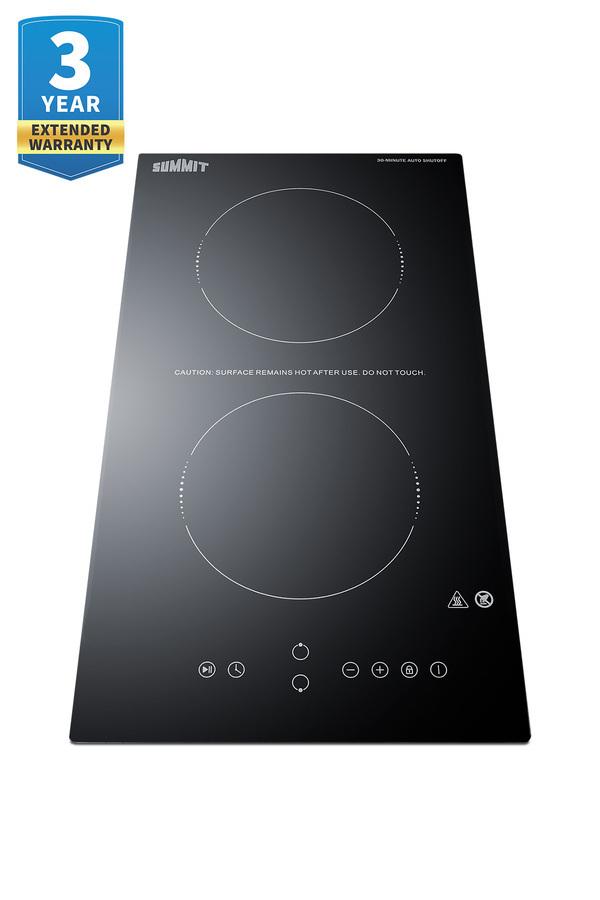 12" Wide 115v 2-burner Radiant Cooktop With Safety Shutoff