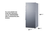 28" Wide Top Mount Refrigerator-freezer With Icemaker