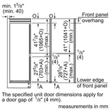 800 Series Built-in Bottom Freezer Refrigerator 22" Softclose® Flat Hinge