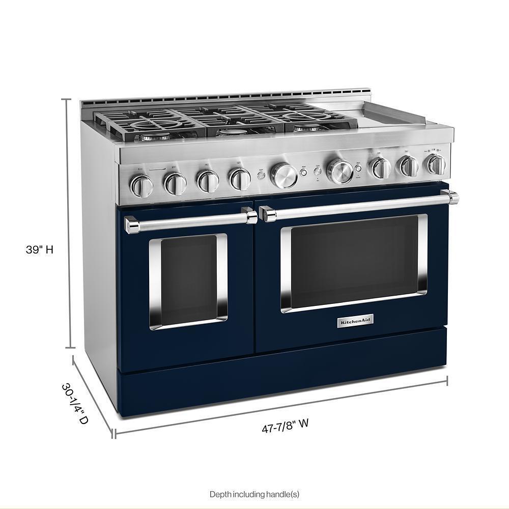 KitchenAid® 48'' Smart Commercial-Style Gas Range with Griddle