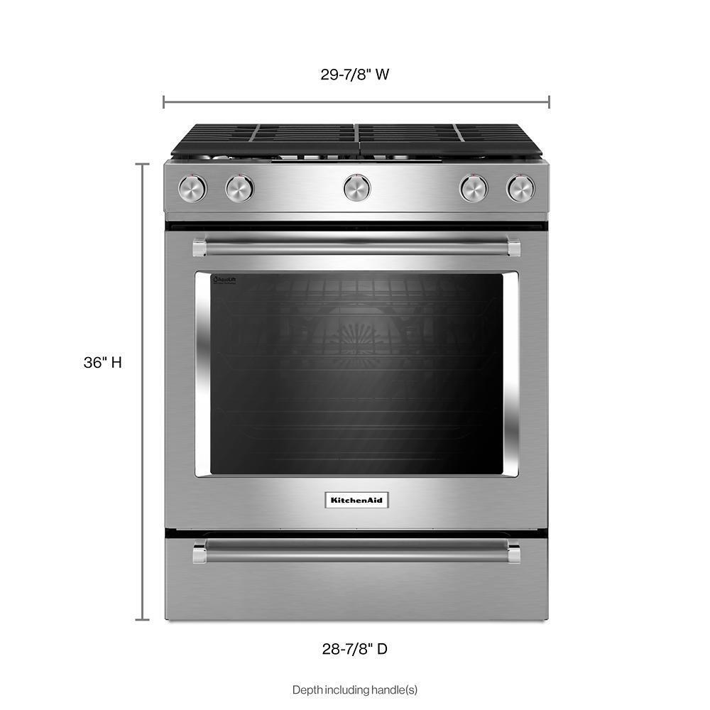 30-Inch 5-Burner Gas Slide-In Convection Range