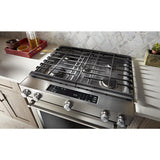 30-Inch 5-Burner Dual Fuel Convection Slide-In Range with Baking Drawer