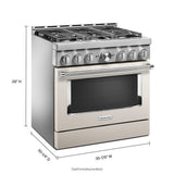 KitchenAid® 36'' Smart Commercial-Style Gas Range with 6 Burners