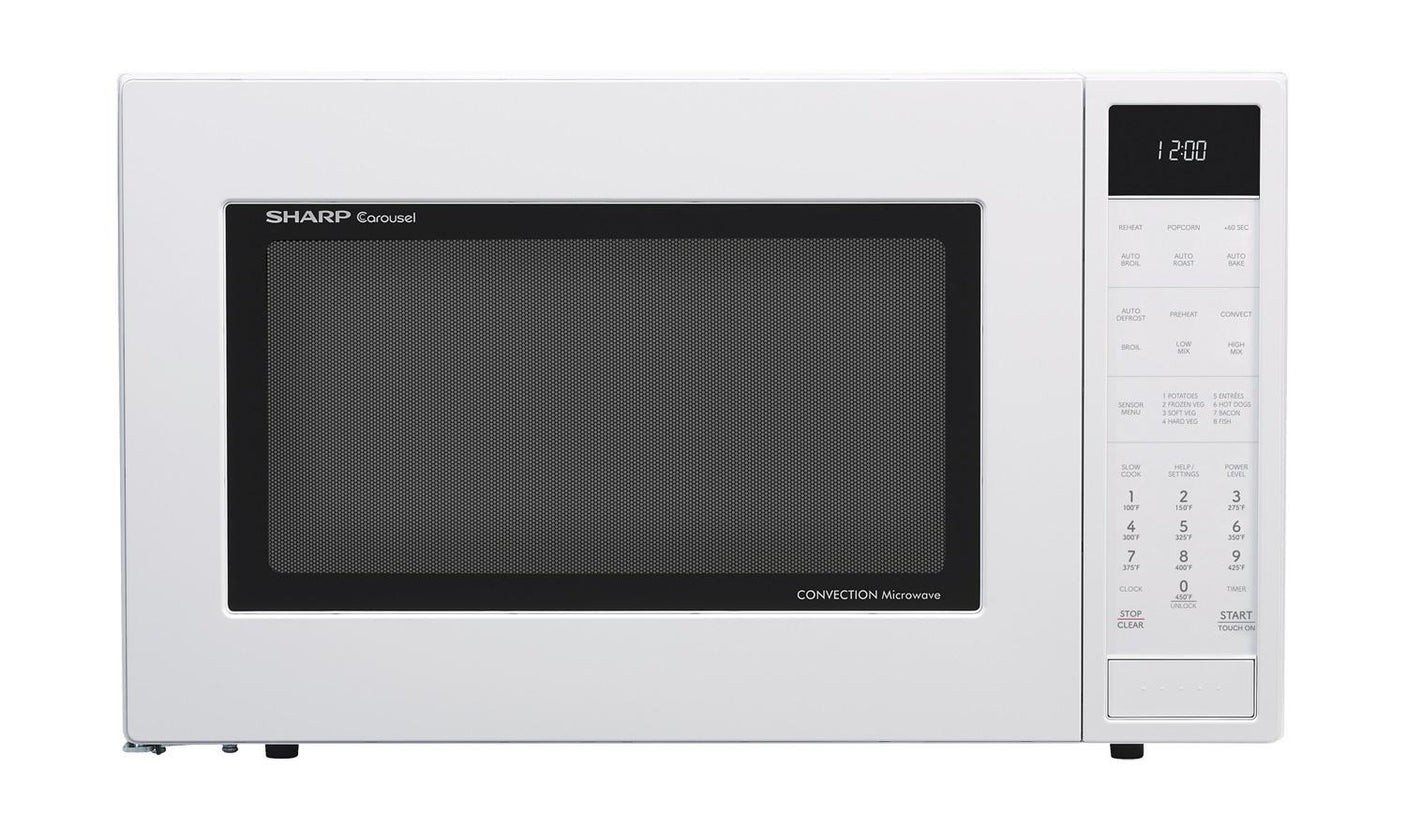 Sharp 1.5 cu. ft. 900W White Convection Countertop Microwave Oven