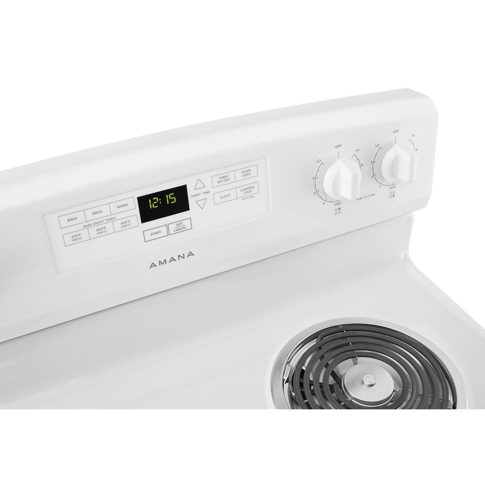 30-inch Amana® Electric Range with Bake Assist Temps