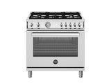 36 inch All Gas Range, 5 Burners Stainless Steel