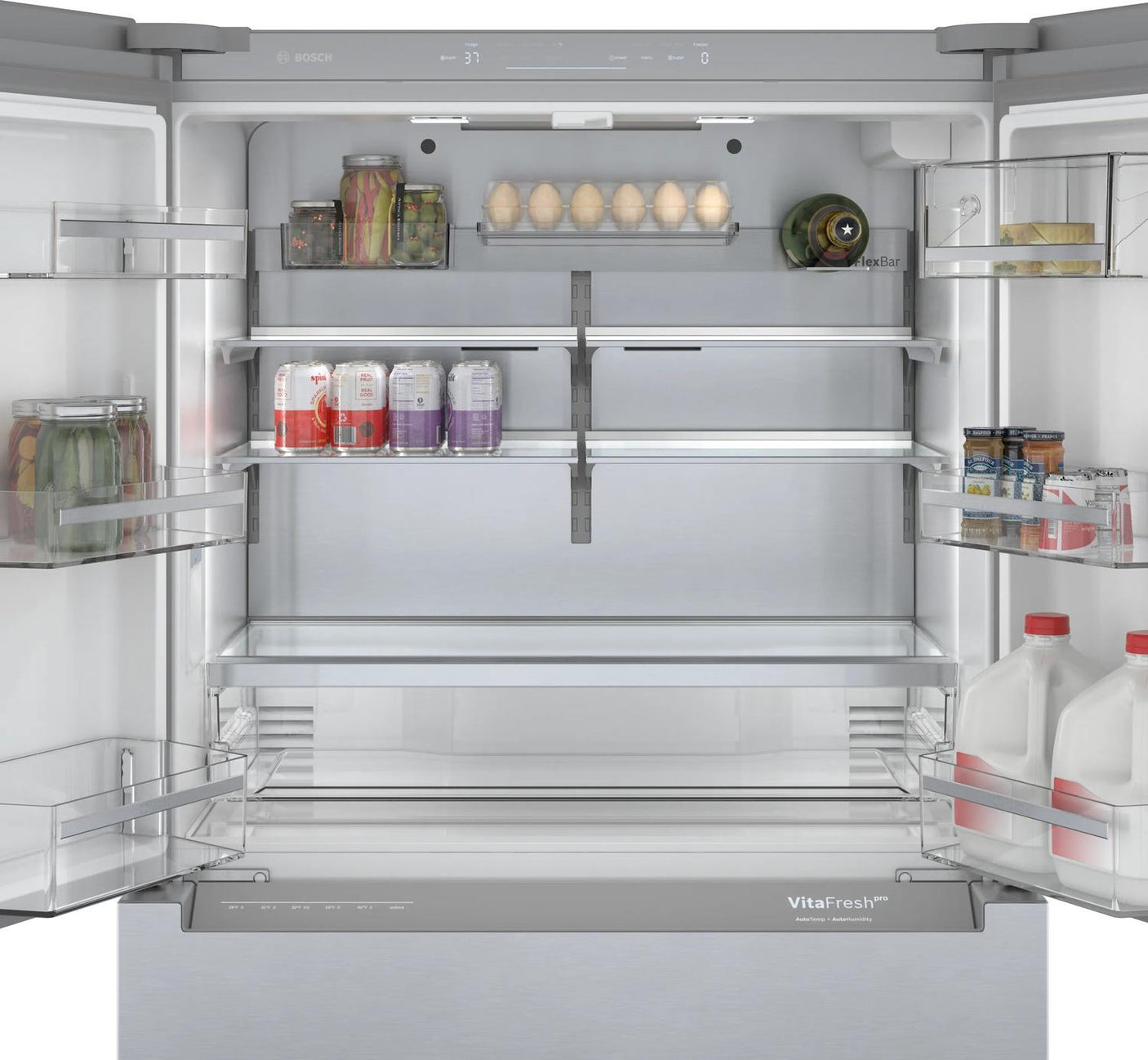 800 Series French Door Bottom Mount Refrigerator 36" Stainless steel (with anti-fingerprint)