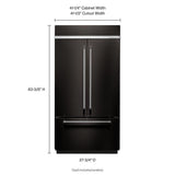 24.2 Cu. Ft. 42" Width Built-In Stainless French Door Refrigerator with Platinum Interior Design