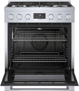 800 Series Dual Fuel Freestanding Range 30" Stainless Steel