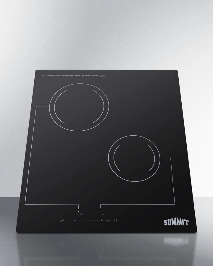 18" Wide 220v 2-burner Radiant Cooktop