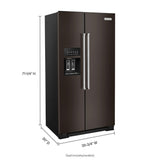 22.6 cu ft. Counter-Depth Side-by-Side Refrigerator with Exterior Ice and Water and PrintShield™ finish