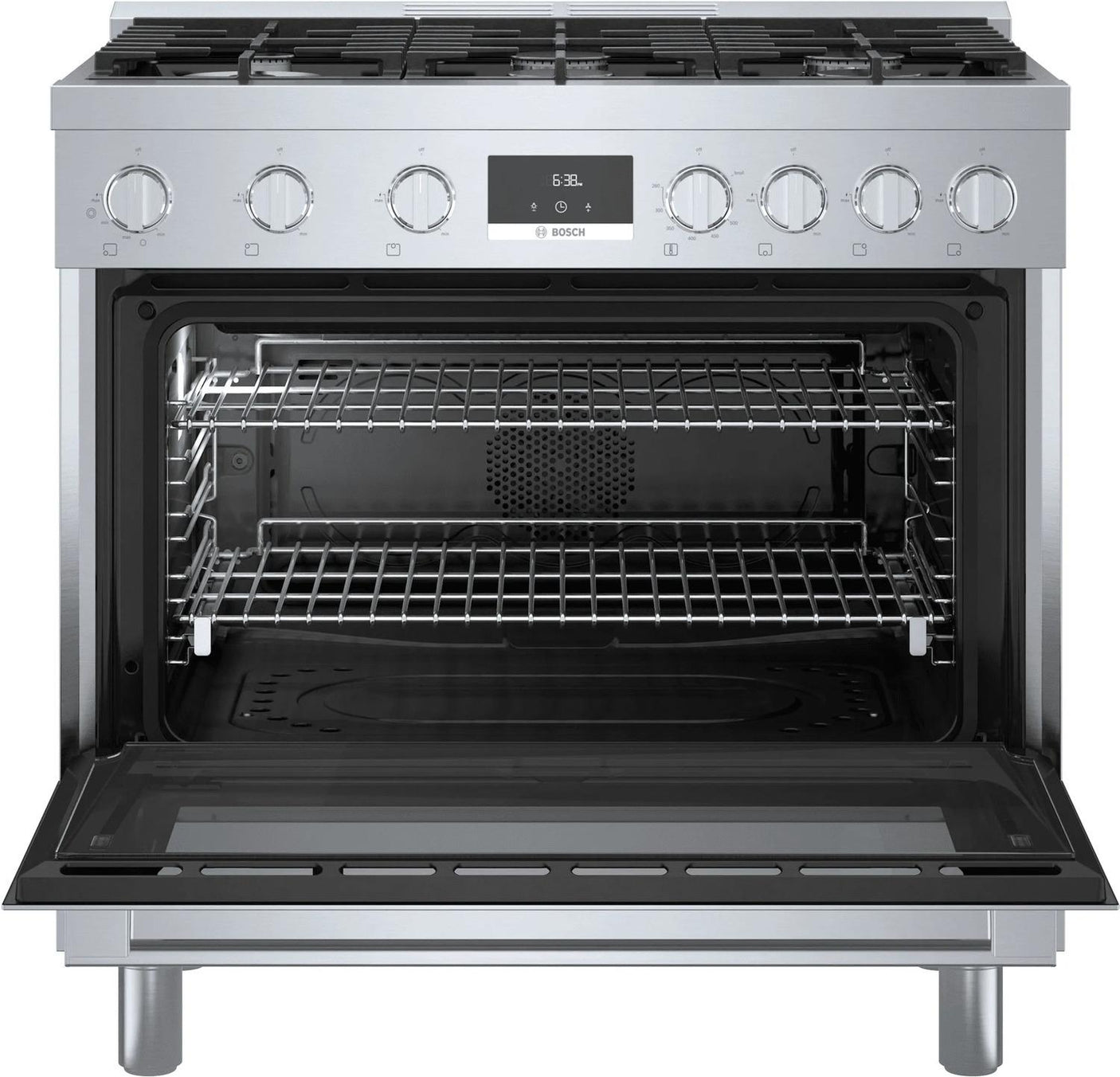 800 Series Dual Fuel Freestanding Range 36" Stainless Steel