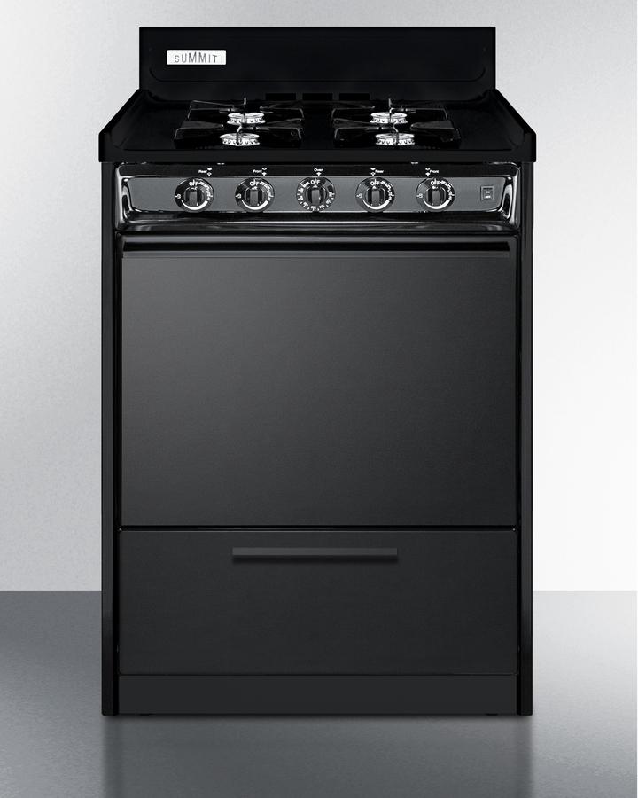 24" Wide Gas Range, Open Burners