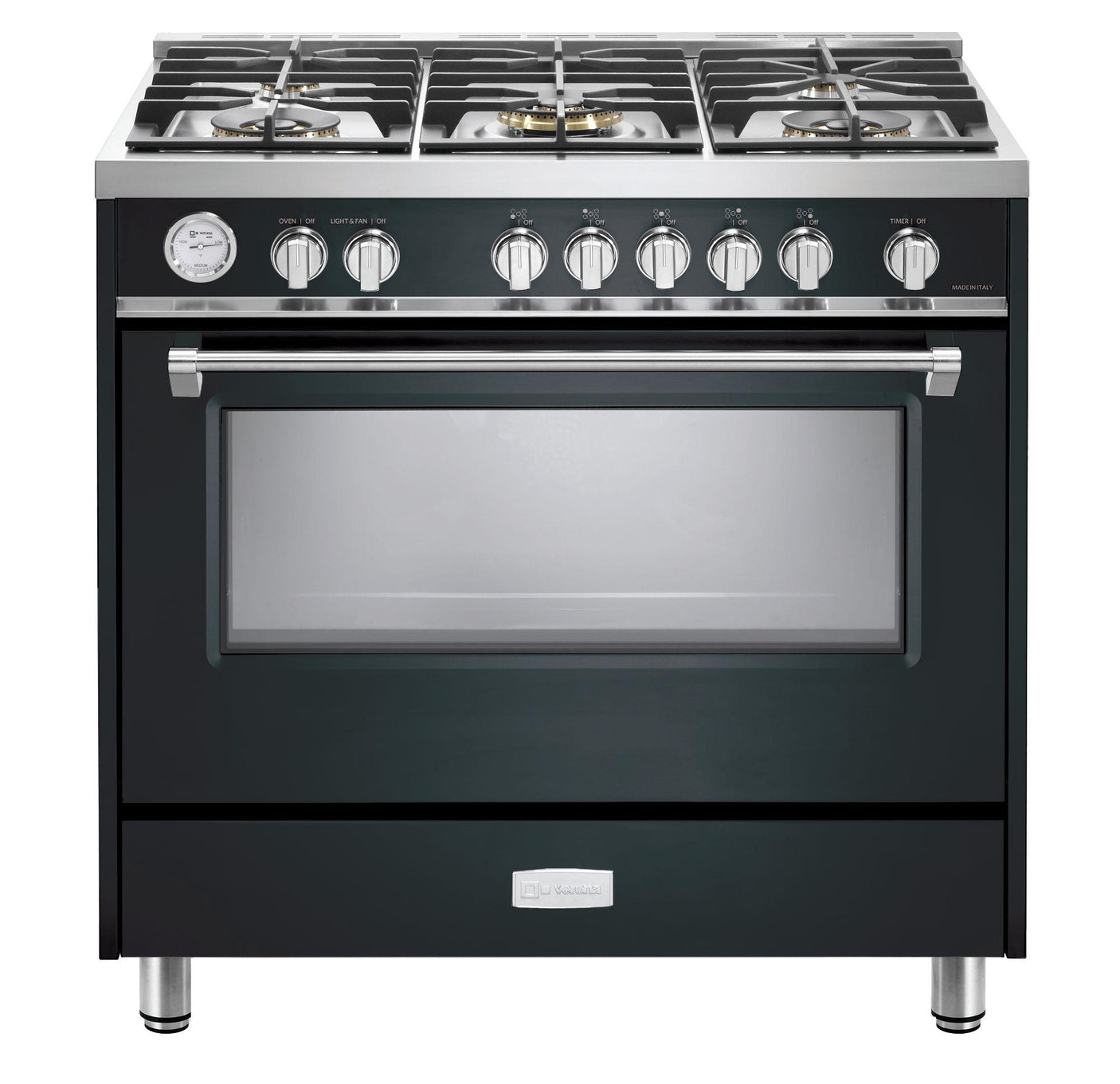 Designer 36" Gas Single Oven Range - Matte Black