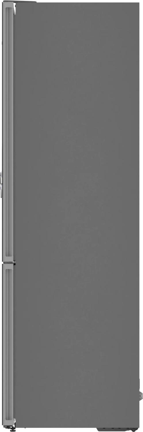 800 Series Free-standing fridge-freezer with freezer at bottom, glass door 24" Black, Total No Frost