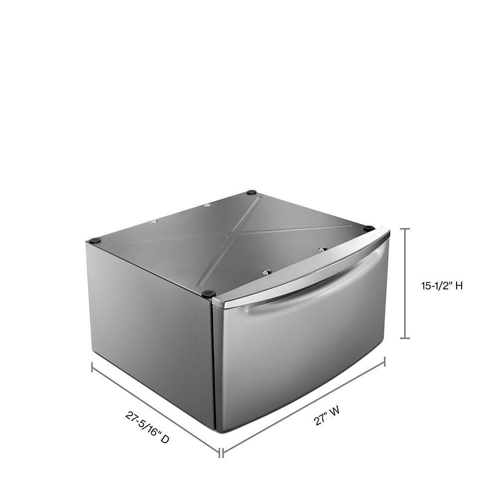 15.5" Pedestal for Front Load Washer and Dryer with Storage