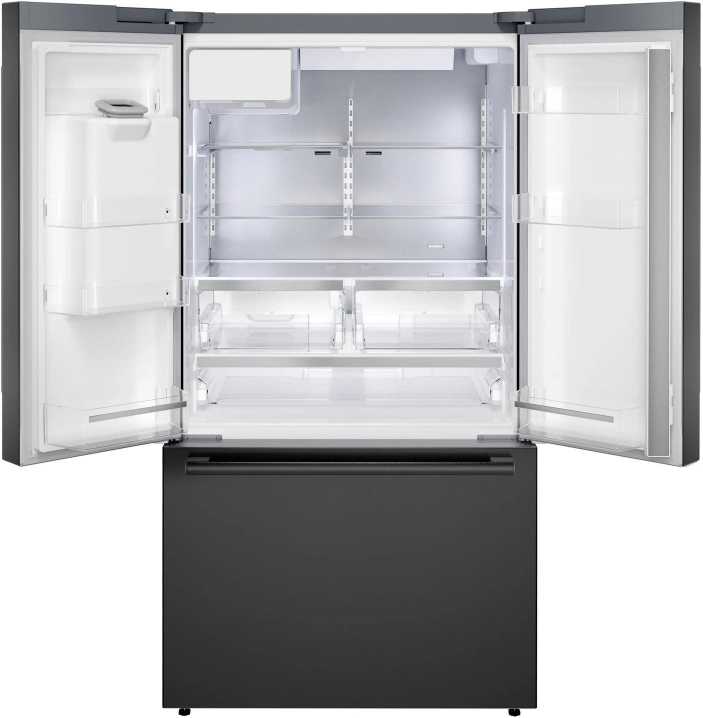 500 Series French Door Bottom Mount Refrigerator 36" Black Stainless Steel