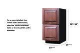 15" Wide 2-drawer All-refrigerator, ADA Compliant (panels Not Included)