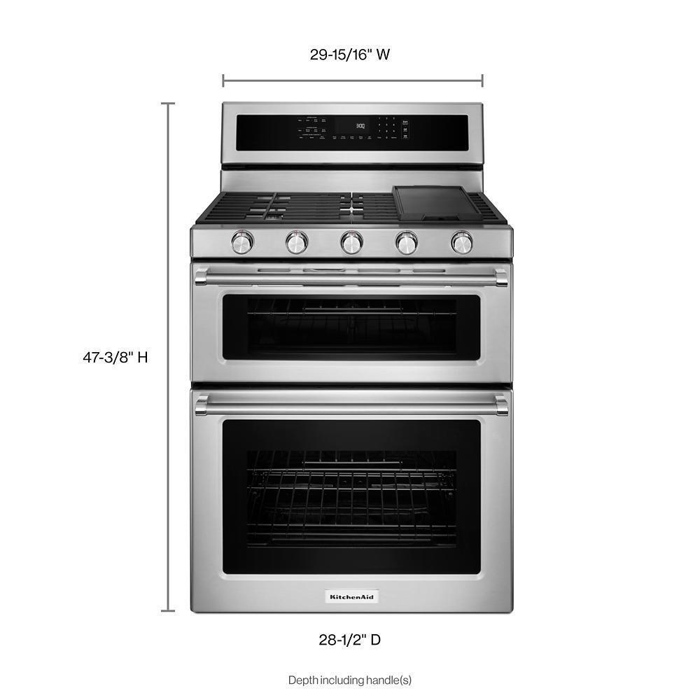 30-Inch 5 Burner Gas Double Oven Convection Range