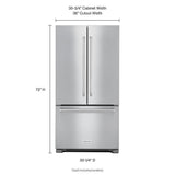 22 cu. ft. 36-Inch Width Counter Depth French Door Refrigerator with Interior Dispense