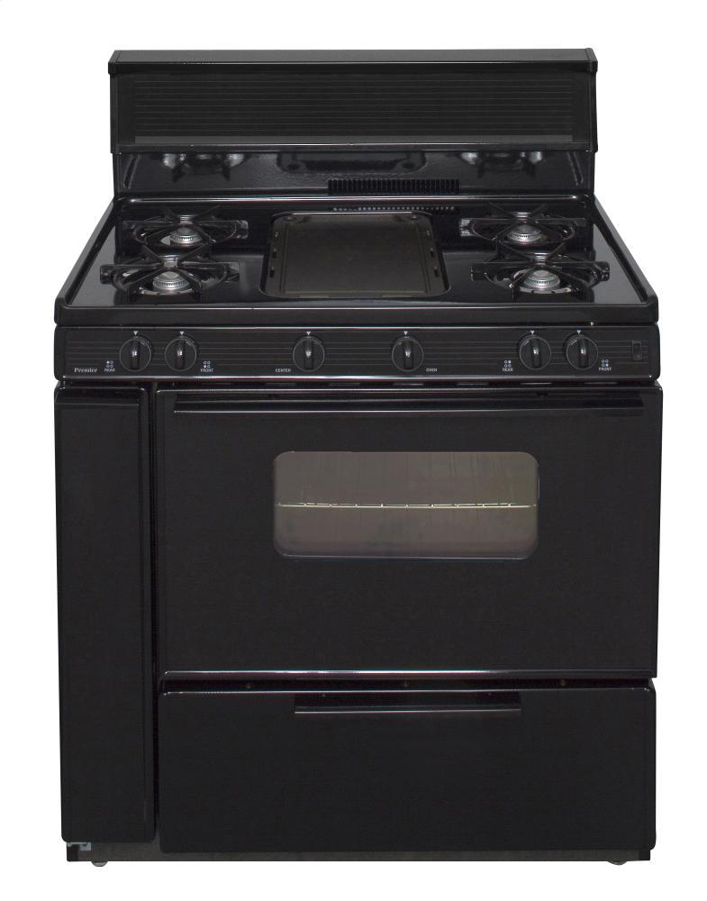 36 in. Freestanding Battery-Generated Spark Ignition Gas Range in Black